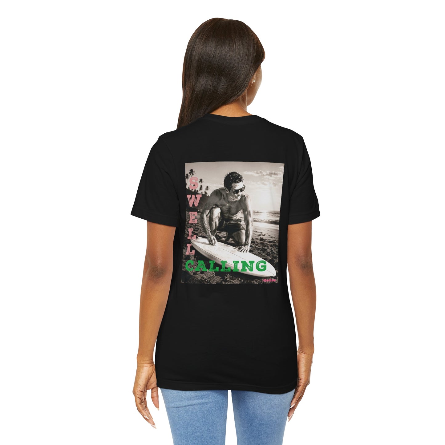 SWELL CALLING Vintage Surfer Graphic T-Shirt
