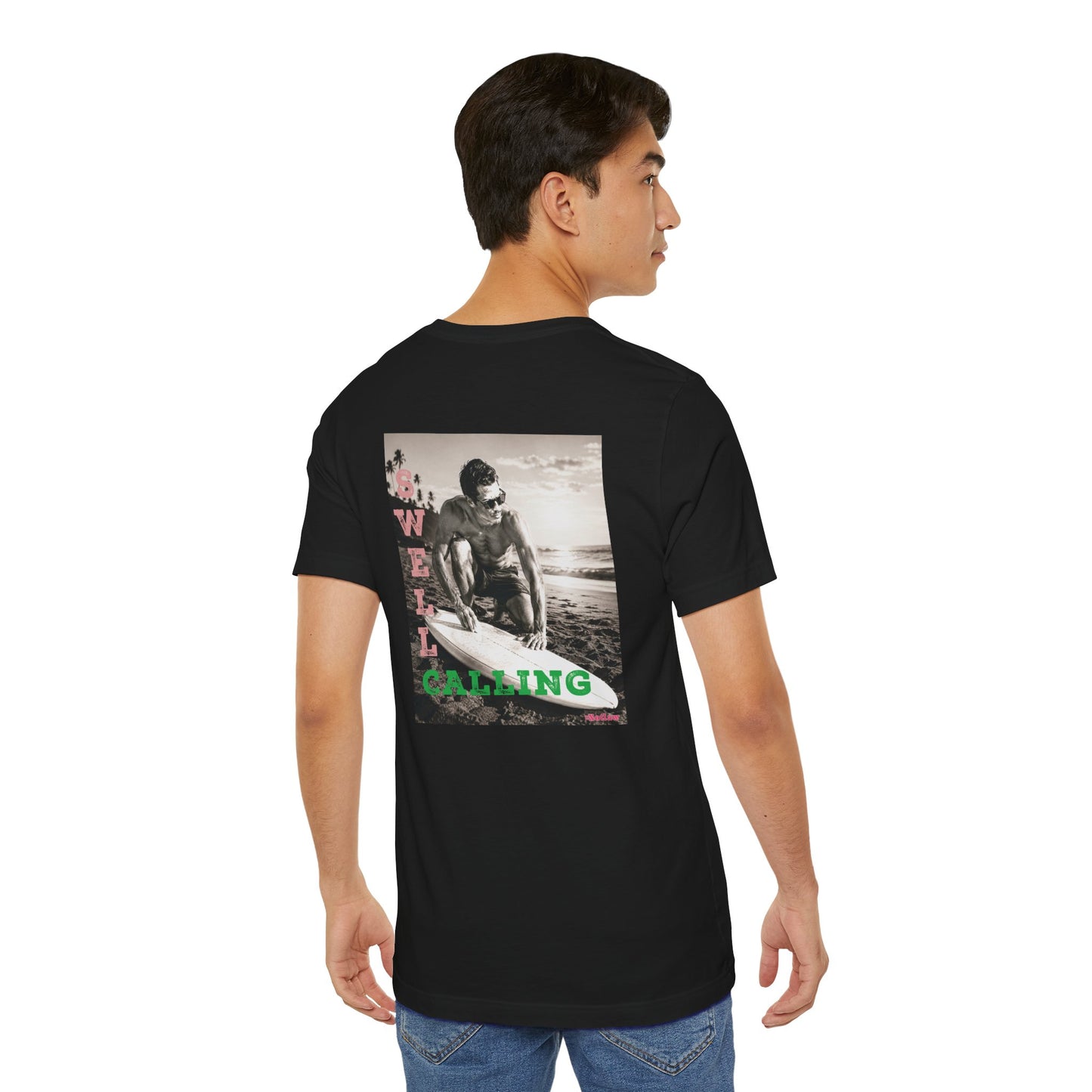 SWELL CALLING Vintage Surfer Graphic T-Shirt
