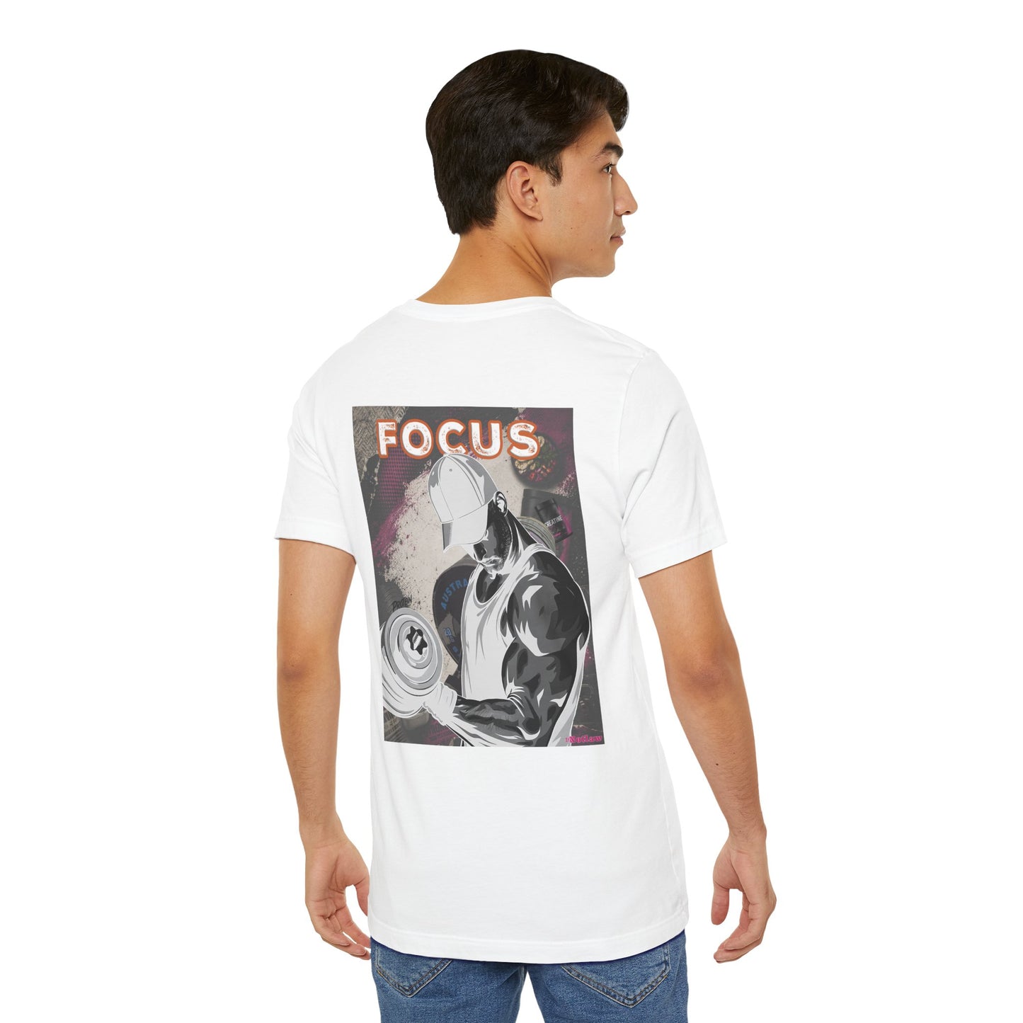 Focus Muscle Tee — Graphic Gym Workout T-Shirt with 'FOCUS' Design