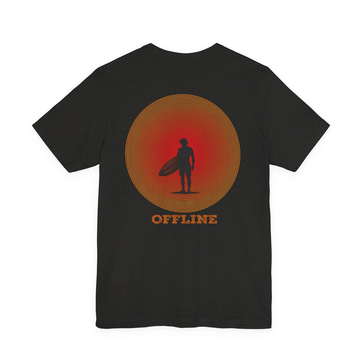 Surf 'Offline' Graphic Tee — Vintage Surfer Sunset T‑Shirt
