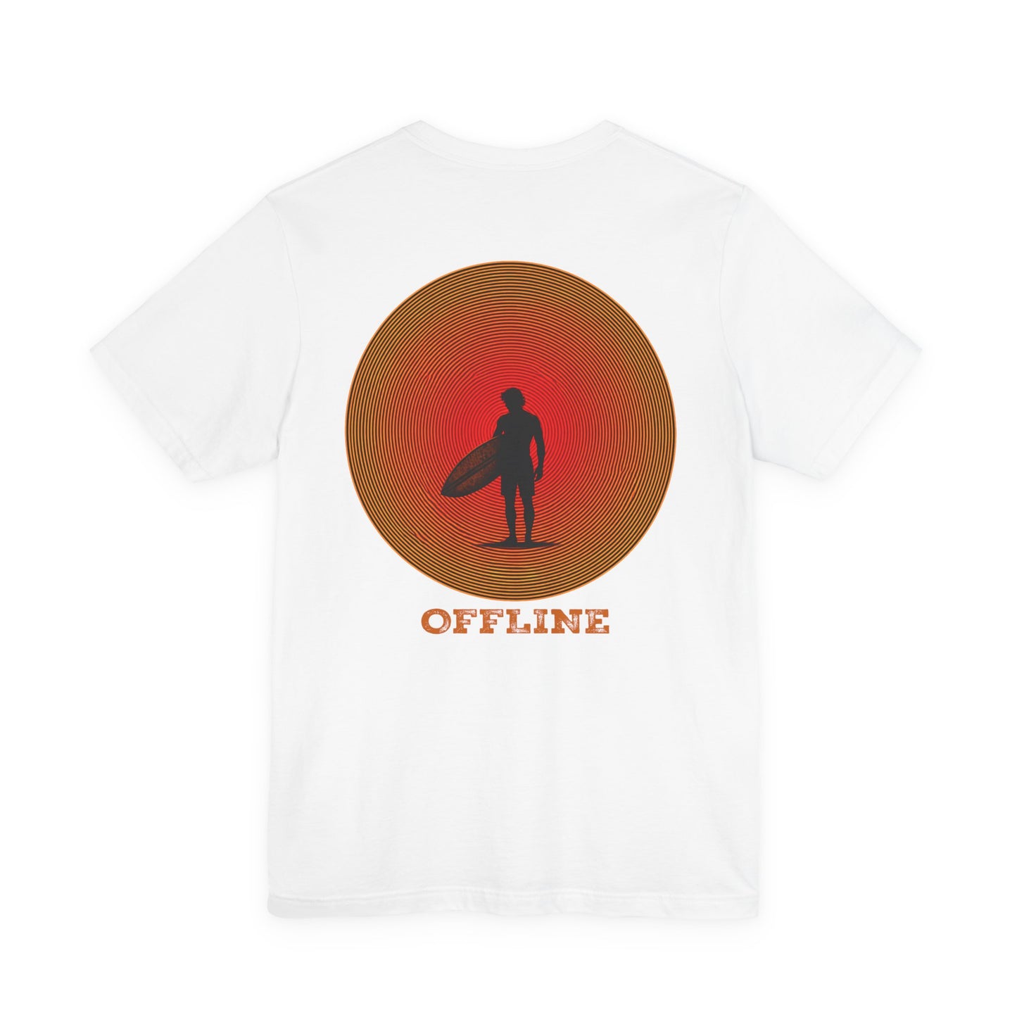 Offline Surfer Tee — Surf Graphic WHITE VERSION