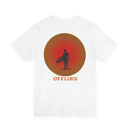 Offline Surfer Tee — Surf Graphic WHITE VERSION