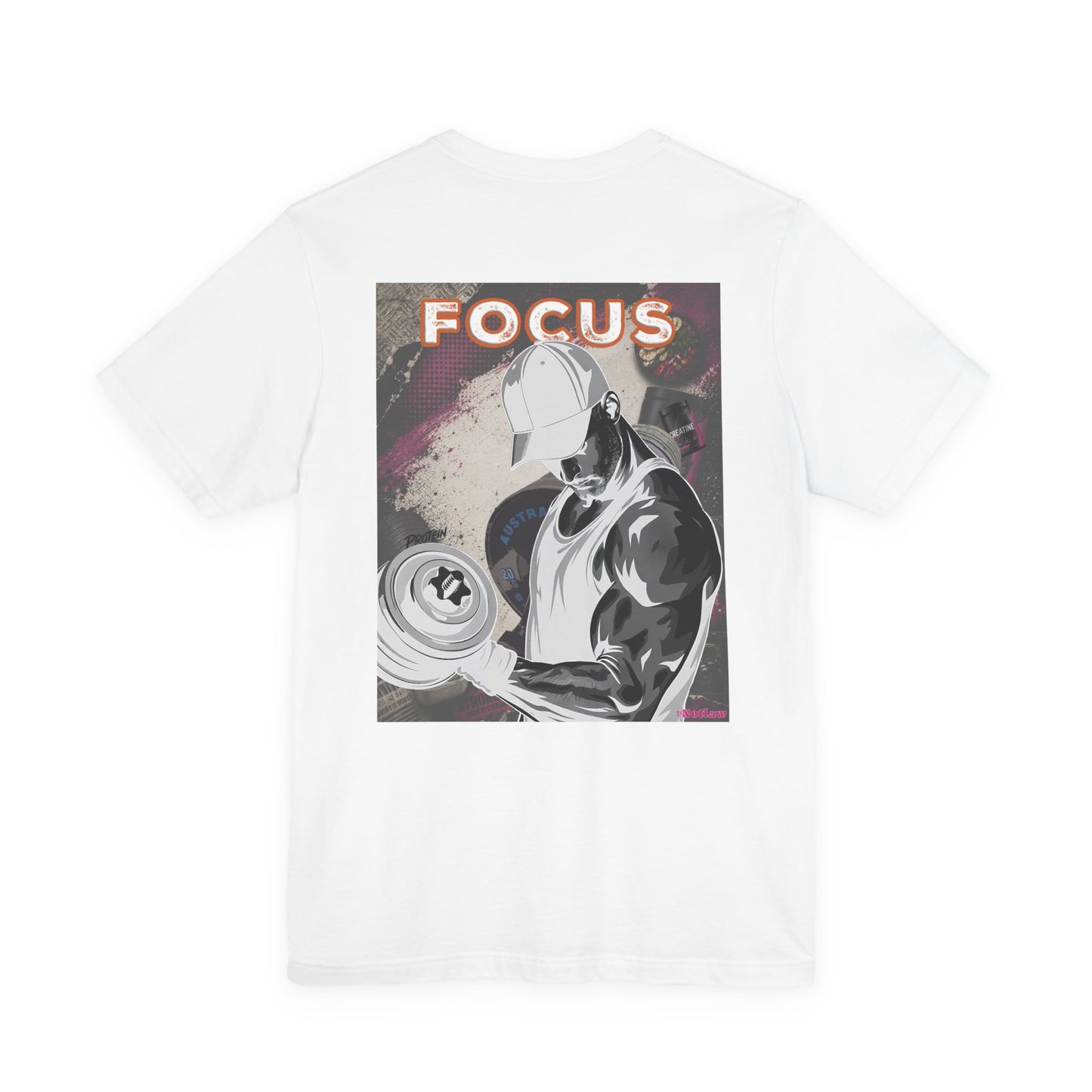 Focus Muscle Tee — Graphic Gym Workout T-Shirt with 'FOCUS' Design