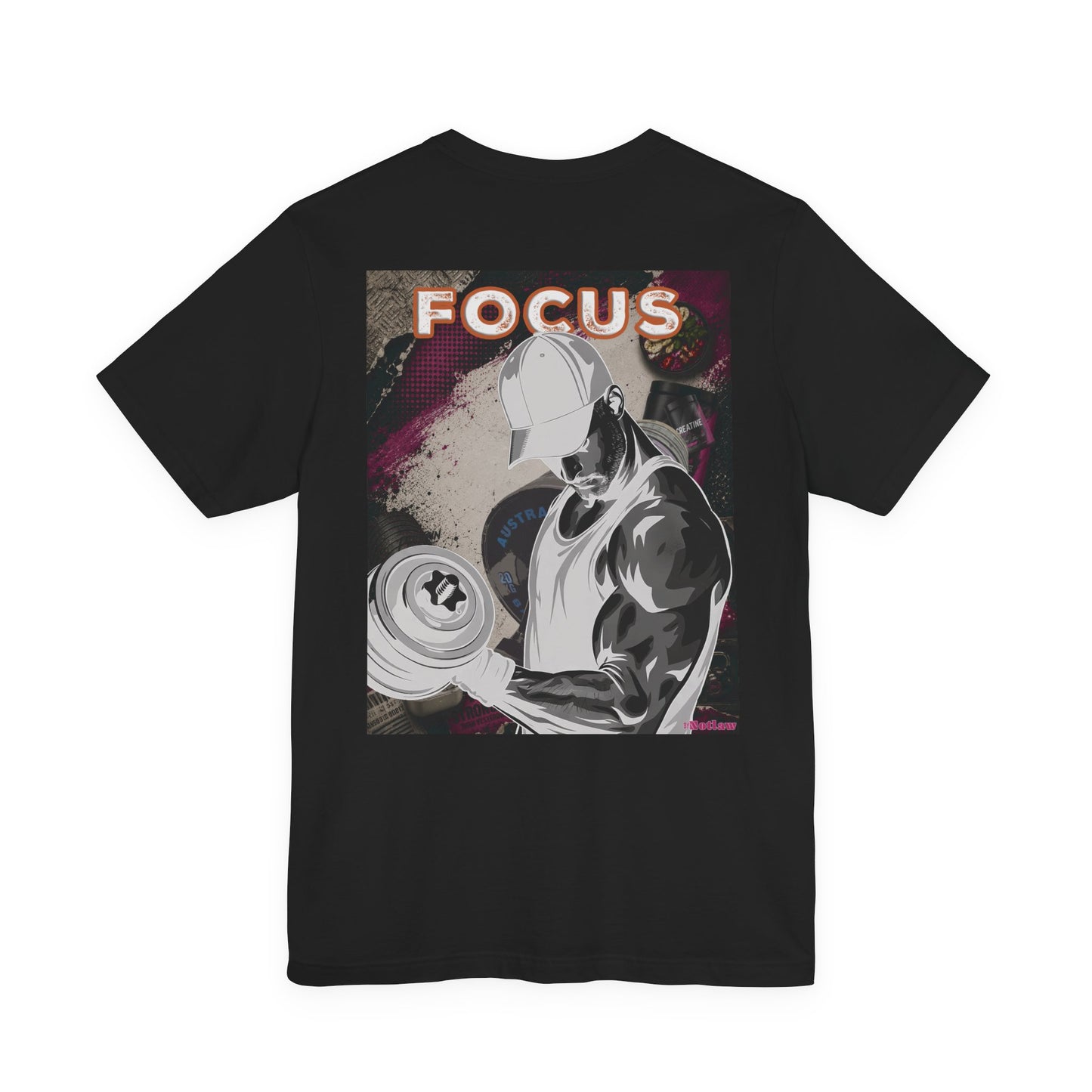 Focus Muscle Tee — Motivational Gym Workout T-Shirt