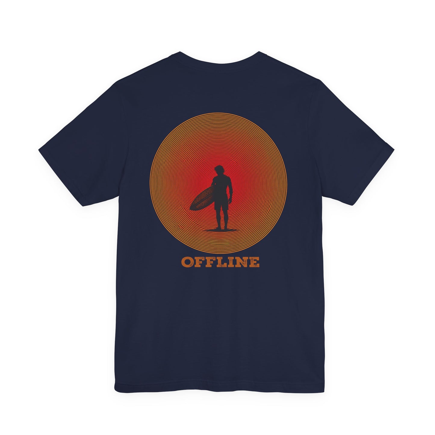 Surf 'Offline' Graphic Tee — Vintage Surfer Sunset T‑Shirt