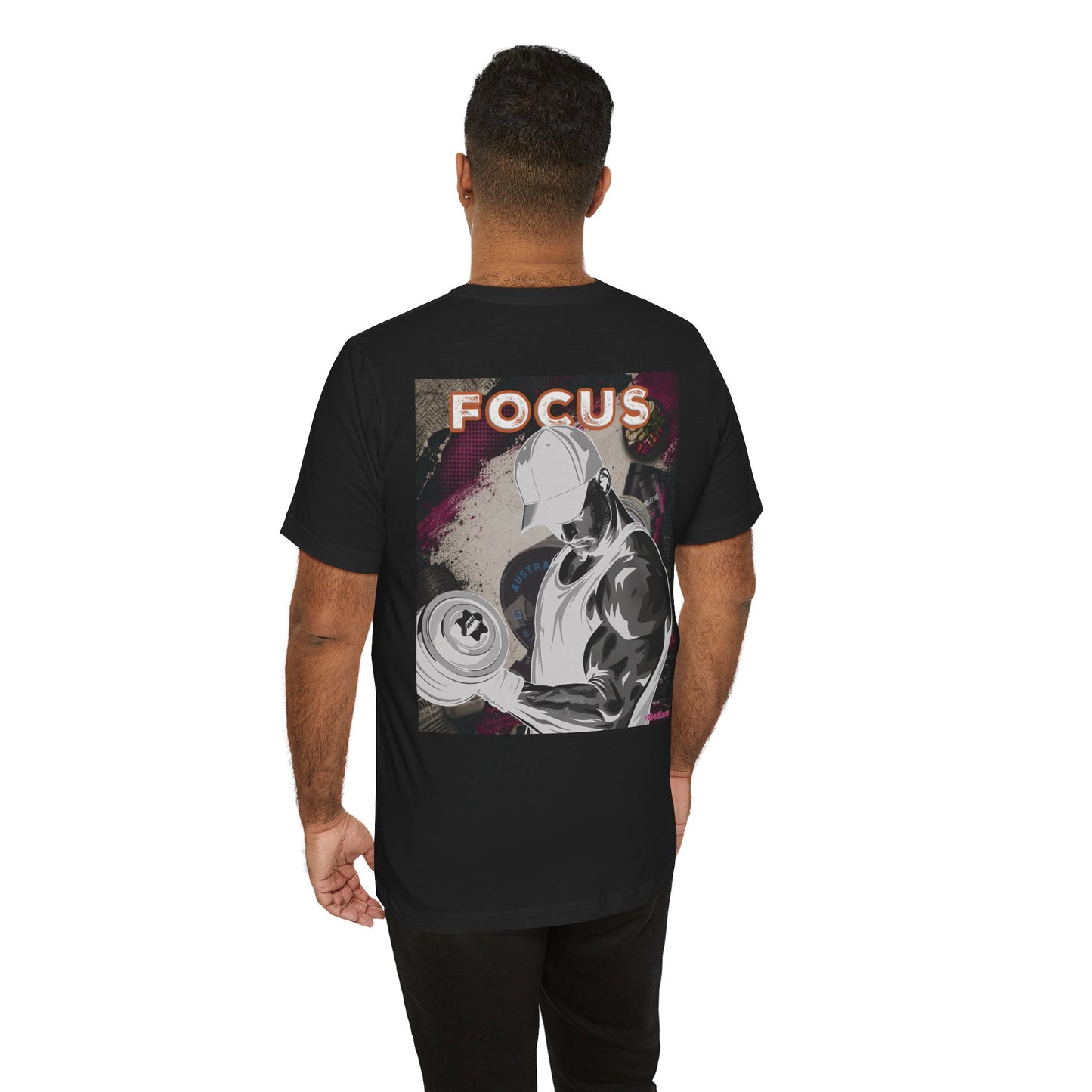 Focus Muscle Tee — Motivational Gym Workout T-Shirt
