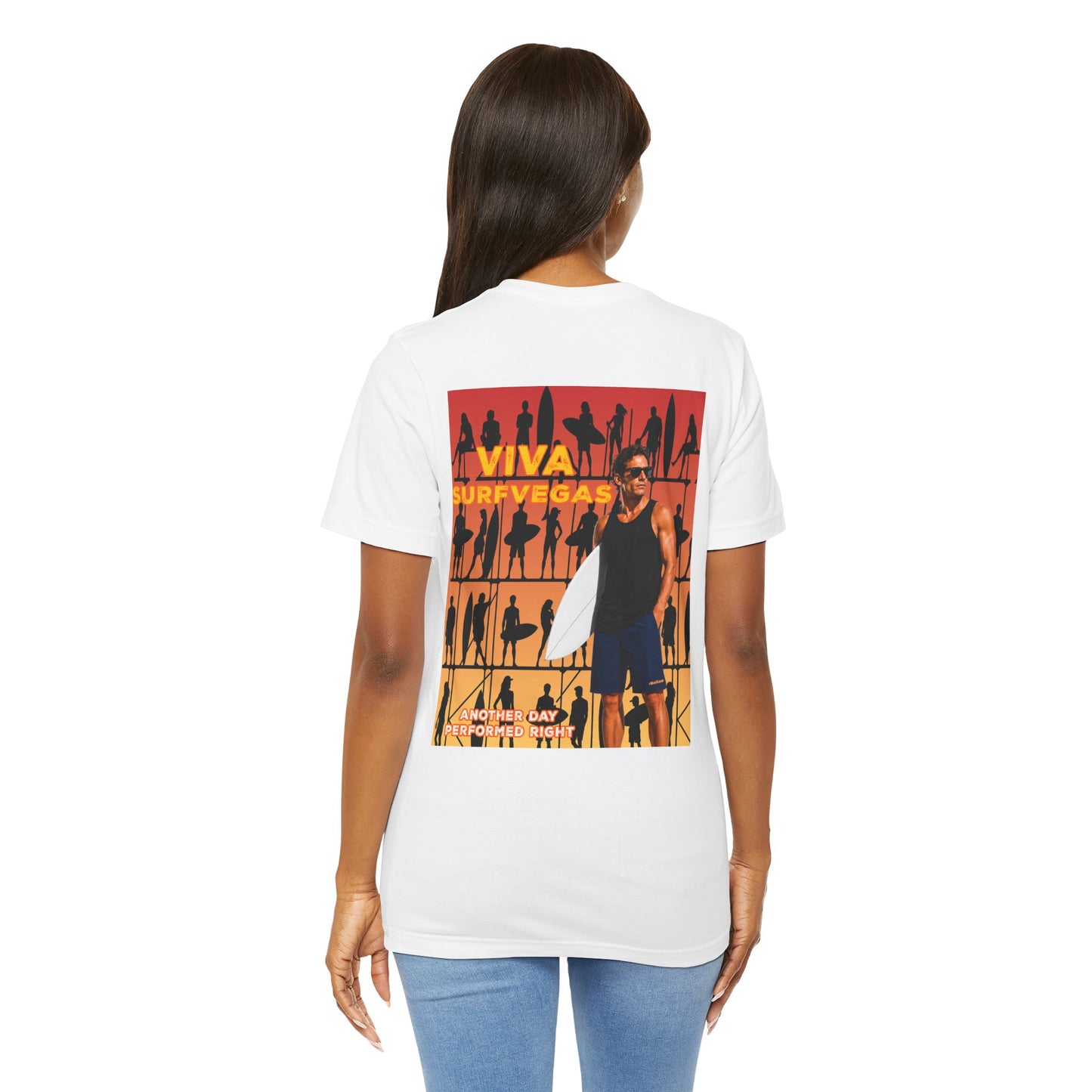 "Viva Surfvegas" Retro Surf Poster T-Shirt